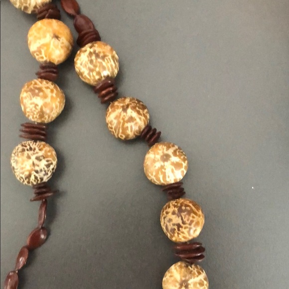 24” wood carved beads - Picture 2 of 3